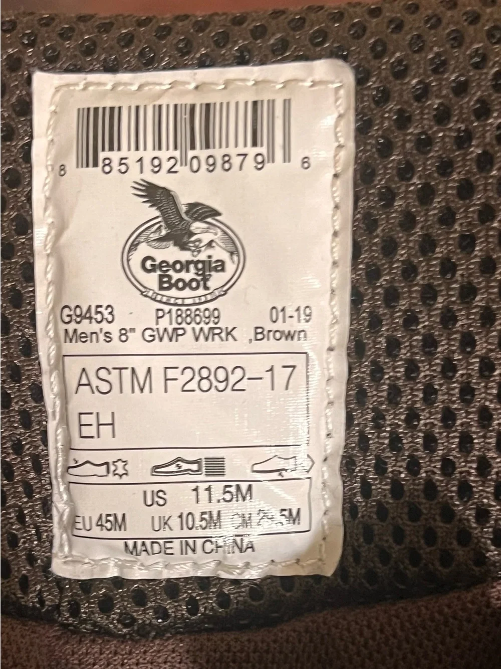 Georgia Boot Brown Leather Waterproof Work Boots with Black Soles